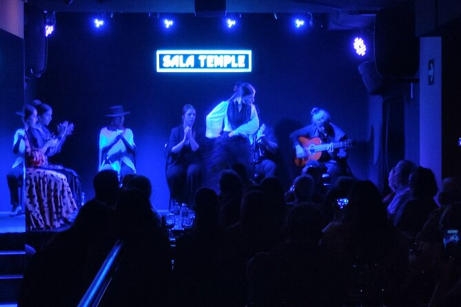 Entrance to the Flamenco Temple Room in Madrid with Tapas Option - Your flamenco set: improvisation, guitar, and vocals