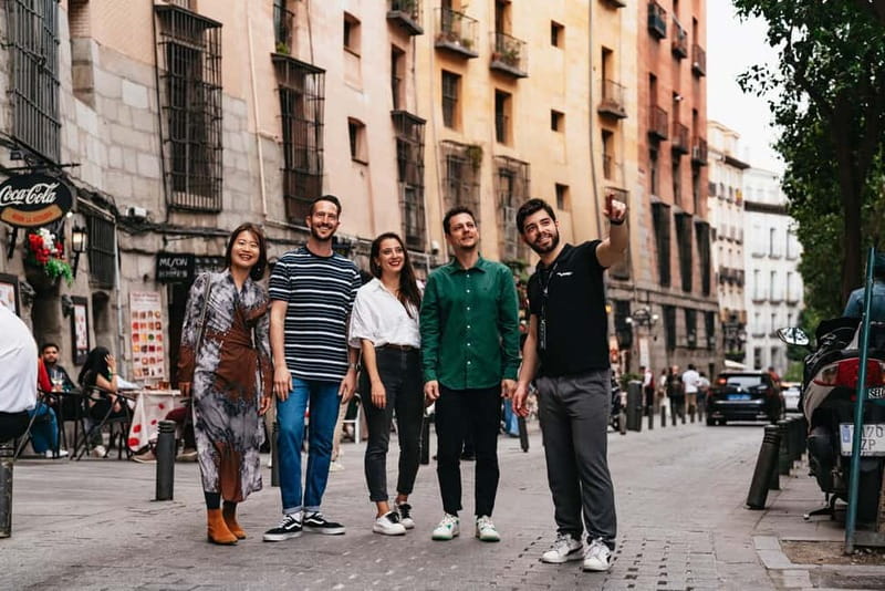 Madrid: Guided Tapas and Wine Tour with Terrace Visit - The Food and Wine Stops: Up to Five Tapas Bites, Plus Real Spanish Wines