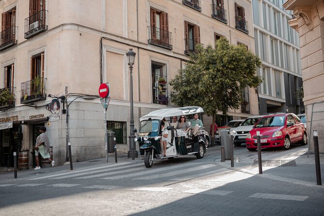 Madrid Historical Tour with Local Guide in Eco Tuk Tuk Private - Plaza de Dios de Mar and Cibeles: the fútbol-shaped city map