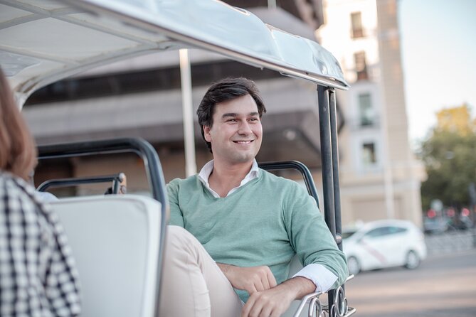 Madrid Welcome Tour with Local Guide in Eco Tuk Tuk Private - Los Jerónimos: the calmer turn after the big landmarks